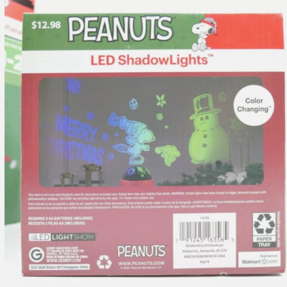 Peanuts LED Rotating Light Show Christmas Projector Scene Charlie Brown Snoopy - Picture 6 of 6